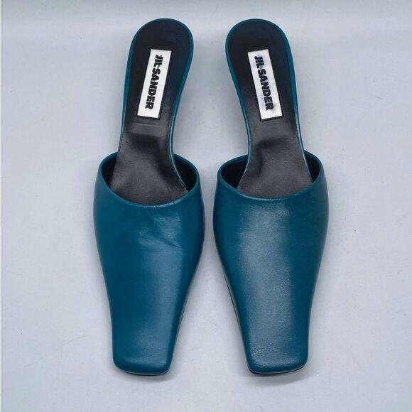 JIL SANDER Square Toe Leather Pumps size 36.5 - Picture 6 of 13